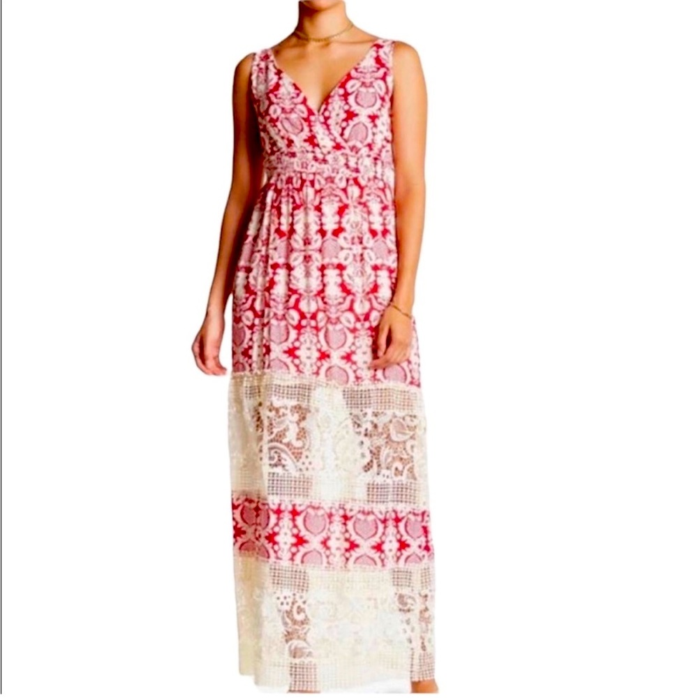 Crochet lace maxi dress Sunday in Brooklyn